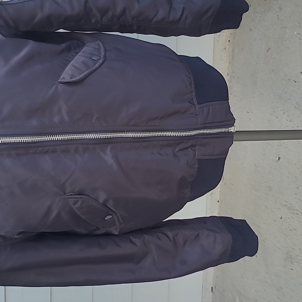 SCHOTT BROS Intermediate MA-1 Military Dark Navy Blue Nylon XL Flyers Jacket - Picture 7 of 10